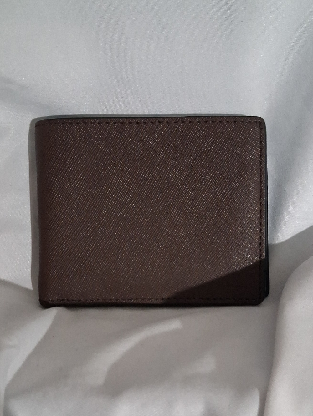 Michael Kors Men's Dark Brown Saffiano Leather Bifold Wallet